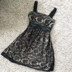 Black Lace Vintage Inspired Cocktail Dress